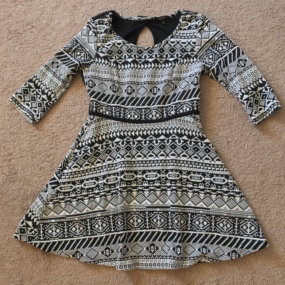 Bepop Winter Woven Skater Dress - Size L